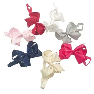 Gordon Ruy Băng Tùy Chỉnh Ribbon Cung Với Ban Nhạc Đàn Hồi Vòng Lặp Làm Bằng Tay Hairbow Vàng Cạnh Tóc Ban Nhạc Trẻ Sơ Sinh Cô Gái Tóc Phụ Kiện