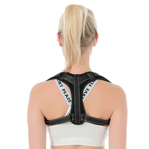 Factory Suppliers Adjustable Therapy Lumbar Back Support Brace Belt Band Shoulders Back Posture Shoulder Corrector Spine