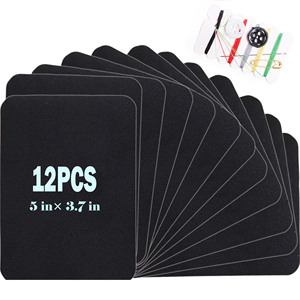 סט של 12 pcs שחור בגדי תיקון ברזל על ג 'ינס תיקוני תיקון ג' ינס מרפק הברך חזרה תיקון עם creative לחתוך - Product Image 1