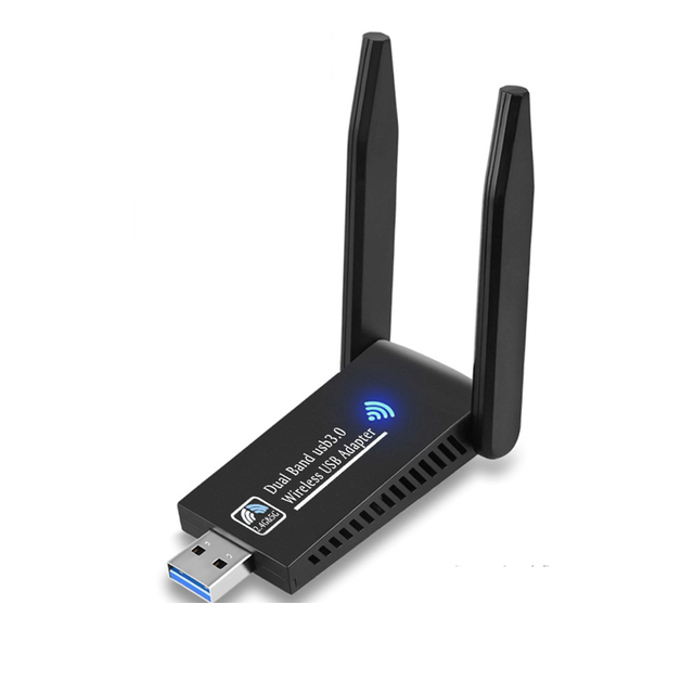 Free drive computer usb wifi receiver 1300Mbps wireless card 5G Gigabit dual band