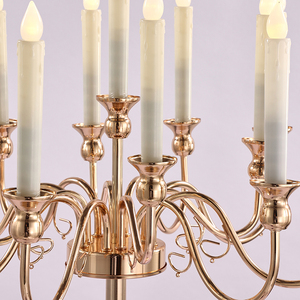 13 bracci eventi centrotavola portacandele in <span class=keywords><strong>oro</strong></span> di lusso candelieri alti in vetro per decorazioni di nozze - Product Image 4