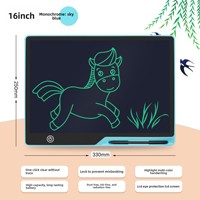 Tablette d'écriture numérique LCD colorée de 16 pouces, rechargeable, pour enfants, bloc de dessin pour tout-petits