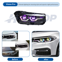 Phares HETOP G30 2017-2023 Série 5 – Amélioration personnalisée spéciale style OSS RGB, quatre feux de proche, huit feux de lointain, lampes uniques LED DRL pour BMW