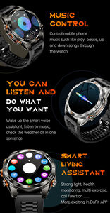 New Arrivals KT80 Outdoor Sports Smart Watch for Men Women 3ATM Waterproof Fitness Tracker Smart Watch With Flashlight - Product Image 2