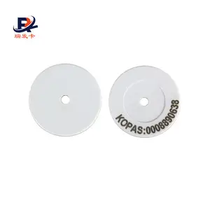 RFID Industrial Automation Label Round Hole Button Inspection Label F08 Chip 15mm