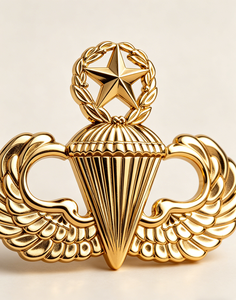 Insignia de Paracaidista Personalizada de Metal, Insignia de Maestro Paracaidista, Pin Conmemorativo en Relieve 3D - Product Image 4