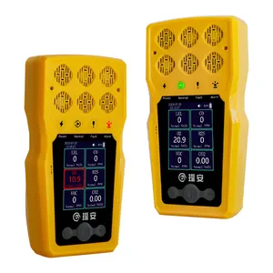 6 In 1 Portable Multi Gas Monitor For Gas Leakage Detection With Combustible Or Toxic Sensor