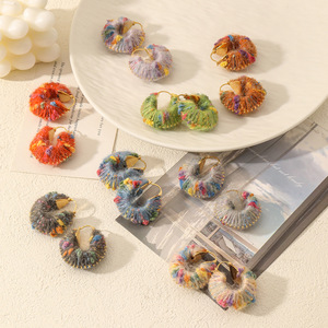 <span class=keywords><strong>Pendientes</strong></span> de Aro de <span class=keywords><strong>Ganchillo</strong></span> Hechos <span class=keywords><strong>a</strong></span> Mano, Estilo Bohemio, Coloridos, con Hilo Enrollado, Novedad en Joyerí<span class=keywords><strong>a</strong></span> para Mujer - Product Image 5