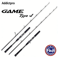 Canne à pêche spinning en fibre de carbone rapide 1,8 m, poids de leurre 120-260 g, 2 brins, pour la pêche en mer/lac/rivière, idéale pour le bar.