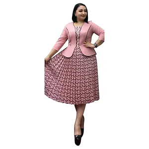 H & D Novo Estilo Africano Turquia Mulheres Plus Size Office Wear One Piece Vestido De Escritório