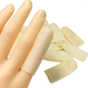 ALLESD Landbouw Vingerbeschermers Klasse <span class=keywords><strong>A</strong></span> Gladde Vingerhoezen Verdikte Beige Latex Vingerbeschermers - Product Image 4