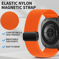 Bracelet de montre en nylon élastique cousu avec boucle magnétique 40 mm 44 mm 46 mm pour Samsung Galaxy Watch Ultra, bracelet sport extensible personnalisé