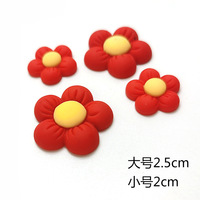 Décorations en résine, fleurs rouges, artisanat, cabochons plats pour scrapbooking, accessoires mignons kawaii à faire soi-même