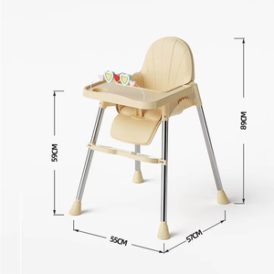 Siège <span class=keywords><strong>rehausseur</strong></span> portable pour bébé au design moderne, pliable, en plastique, avec fonctions de sécurité pour enfants, pour salle à manger, salon, chambre - Product Image 5