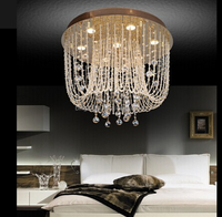 Lustre en cristal au design moderne, luminaire décoratif d'intérieur, idéal pour une chambre à coucher