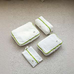 Ensemble d'organisateurs de vêtements de voyage, 4 sacs de rangement rectangulaires en polyester pour voyage avec fermeture à glissière - Product Image 3