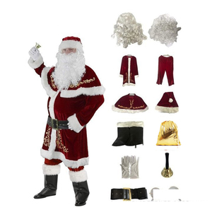 Conjunto de disfraces de Navidad Santa Claus <span class=keywords><strong>Grinch</strong></span> Trajes de felpa verde para fiesta de Navidad - Product Image 2