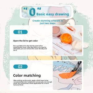 Pintura al Óleo Digital DIY: <span class=keywords><strong>Girasol</strong></span> para Colorear a Mano, Paisaje Acrílico sobre Lienzo sin Marco, Venta al por Mayor - Product Image 3