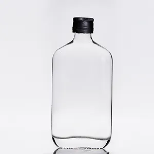 Mini 130ml whiskey spirit bottle thick bottom glass sake bottle clear water bottle