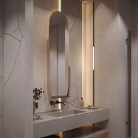 OEM Modernes Hochglanz-Aluminiumrahmen Kingsize-Bettset mit Spiegelkopfteil für Hotel-Apartment-Schlafzimmermöbel 3-5 Sterne Hotels