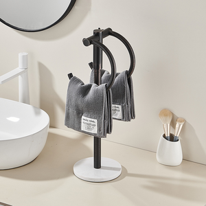 <span class=keywords><strong>Toallero</strong></span> doble de mármol con <span class=keywords><strong>toallero</strong></span> de pie de acero inoxidable, anillo de toalla de pie para <span class=keywords><strong>lavabo</strong></span> de baño doméstico - Product Image 2