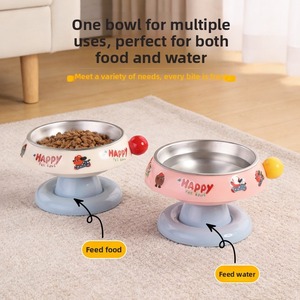 Bol pour chat et chien en PP, anti-renversement, protège le cou, pour l'alimentation des animaux - Product Image 2