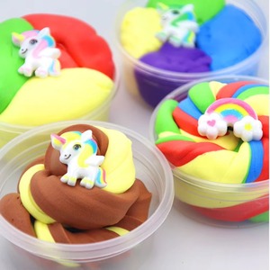 Beurre de modelage polymère à séchage à l'air, lot de 6, pâte à modeler DIY, pâte à jouer, kit de fabrication de slime lumineux et scintillant pour enfants - Product Image 2