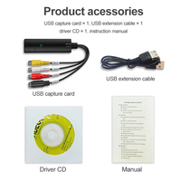 Convertidor USB 2.0 de VHS a DVD, de Video Analógico a Formato Digital, Tarjeta de Captura de Audio y Video, Adaptador de PC de Alta Calidad