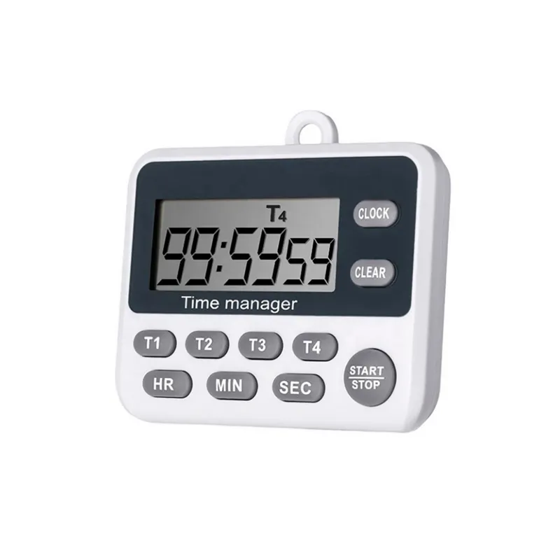 Temporizador Digital con alarma para laboratorio de cocina, Cuenta atrás de 4 canales, a precio de fábrica