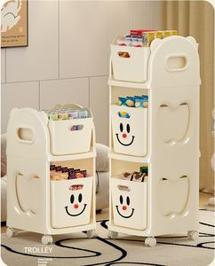 Новое поступление 3-слойная многофункциональная пластиковая стойка для хранения детских игрушек гостиная держатель для хранения игрушек на колесах Добро пожаловать OEM/ODM - Product Image 2