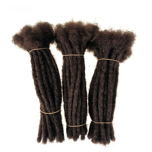Estensioni Dreadlocks Afro Kinky di Alta Qualità, 100% <span class=keywords><strong>Capelli</strong></span> Umani Brasiliani Remy, Tinti, Fatti a Mano, da 6-14 Pollici - Product Image 5