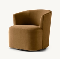 Fauteuil lounge moderne de luxe ARDEN en bois et tissu, canapé une place, usage commercial, hôtel, salon, chambre, hall, mobilier