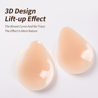 Cache-tétons invisibles en silicone sans bretelles, nouveau style, réutilisables, adhésifs, effet push-up, pour femmes, lavables, sans couture