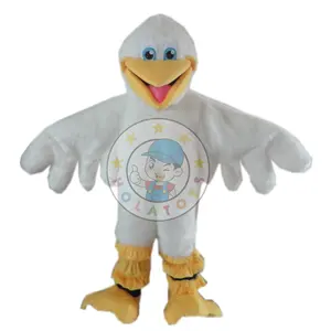 Hola Toys-disfraz de Mascota de pájaro de piel blanca, disfraz de Mascota de animal