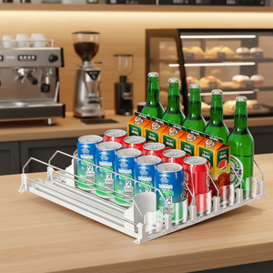 Sistema de Empujadores Automáticos Ajustables de Una Sola Vía para Botellas y Bebidas en Estantes de Supermercados al por Mayor - Product Image 3