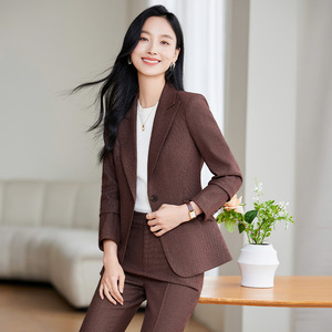 Women's Suit Set Polyester Formal Full Sleeve Anti-Wrinkle Spring Professional Workwear - Product Image 3
