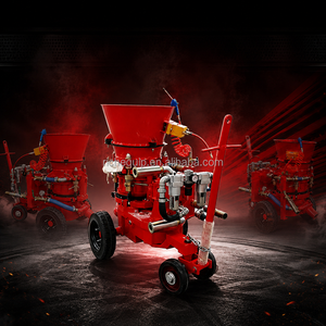 Máquina pulverizadora de cemento refractario de alto rendimiento actualizada con motor de aire y bomba de lechada para hormigón proyectado en seco - Product Image 4