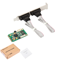 Tarjeta Mini PCIe a RS232 Industrial Exar XR17V352, Adaptador de Expansión Serial de 2 Puertos DB9, Controlador COM para Automatización POS IPC