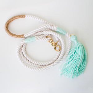 2021 Grosir Tali Pengikat Anjing Rumbai Hewan Peliharaan Luar Ruangan Tali Katun Banyak Warna Tali Katun Terpilin Tali Anjing Mode dengan Rumbai - Product Image 2