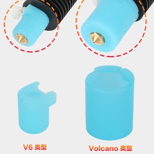 3DSWAY – bloc chauffant en céramique, manchon en Silicone V6, couvercle de conservation de la chaleur anti-brûlure pour imprimante 3D, bleu et rouge - Product Image 2