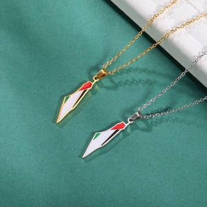 Collares de Plata y Oro PVD Antideslustre de Moda, Joyería Fina de Acero Inoxidable 316L, Collar de Palestina, Palestina Libre para Mujer - Product Image 2