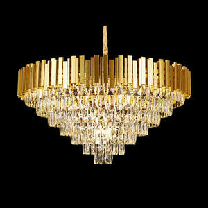 Decoration Gold <b>Crystal</b> <b>Chandelier</b> Luxury Lustre Designers Lamp Led Fancy Pendant <b>Lights</b> for Home - Product Image 1