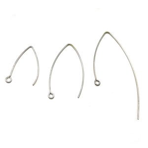 Forma de V de acero inoxidable pendiente ganchos de oreja de alambre conclusiones con lazo pendientes ganchos para pendientes de joyería - Product Image 3