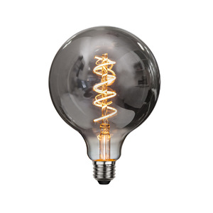Lumière flexible à filament LED de couleur fumée surdimensionnée, double hélice, options G150 G200 2w-9w, E12 B22 G9 G4, aluminium, décoration intérieure - Product Image 1