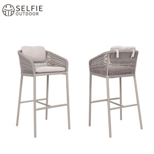 Conjunto moderno de mesa y sillas de bar para exteriores de ratán impermeable - Product Image 3