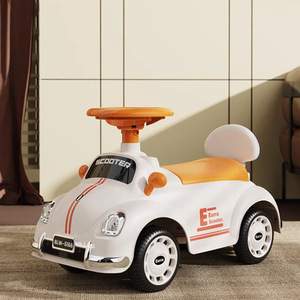 Eurra Scooter Ride On <b>Car</b> For Kids 1-3 Years Old <b>Push</b> Walker Toy Vehicle With Music And Lights Unisex White Orange - Product Image 1