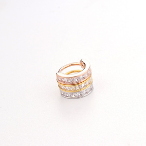 Anneau de nez en acier inoxydable réglable YW avec feuille en CZ, septum, daith, <span class=keywords><strong>orbital</strong></span>, tragus, helix, <span class=keywords><strong>piercing</strong></span> ajusté - Product Image 3