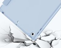 Étui de protection pour tablette avec support à trois volets et protection anti-chute pour iPad 10.2 Pro 11 Air4 TPU+Cuir