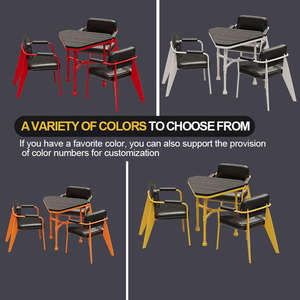 Industrial Internet <strong>Creative</strong> Western Restaurant Chairs Bar Bistro Sofa-Style Solid Wood Table Clear Negotiation Outdoor Bar Set - Product Image 2