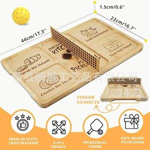 Tabla de charcutería Pengzhan, bandeja de madera dividida para aperitivos, apta para alimentos, forma rectangular, para fiestas - Product Image 4